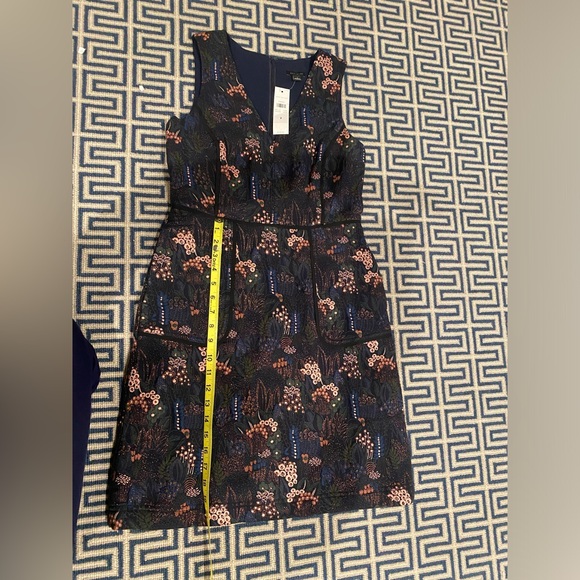 Ann Taylor Night Garden Pocket Sheath Sleeveless Metallic Threading‌ - Picture 11 of 12